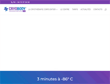 Tablet Screenshot of cryobody.com